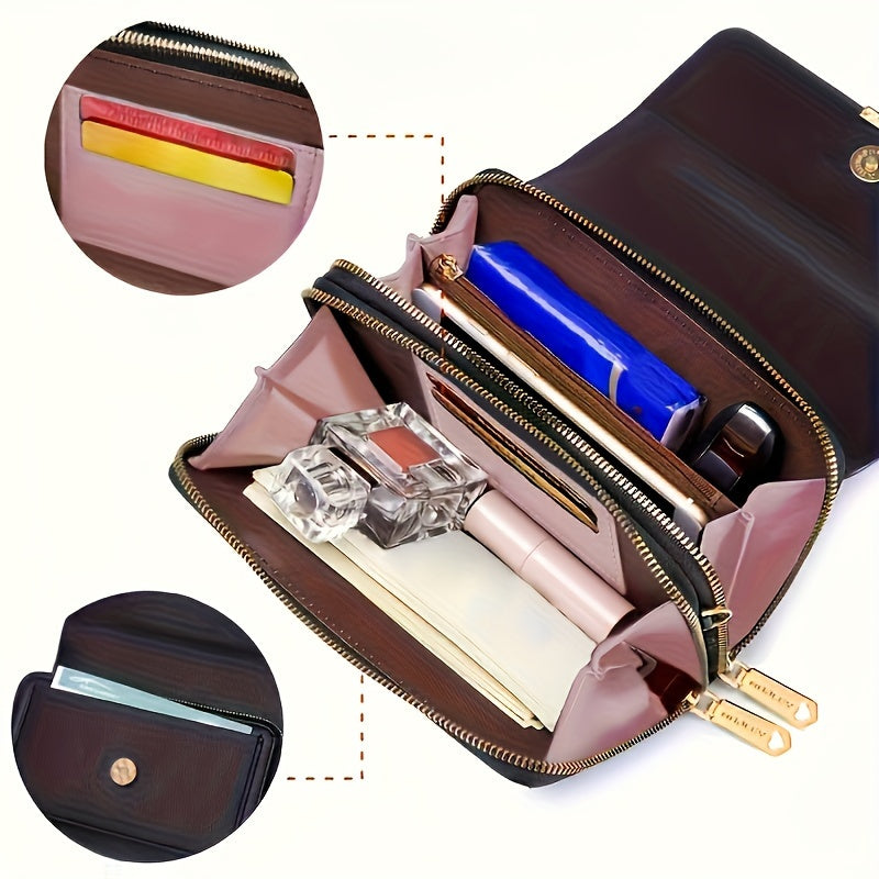Bolsa Crossbody Pequeña para Mujer con Porta Celular y Tarjetero