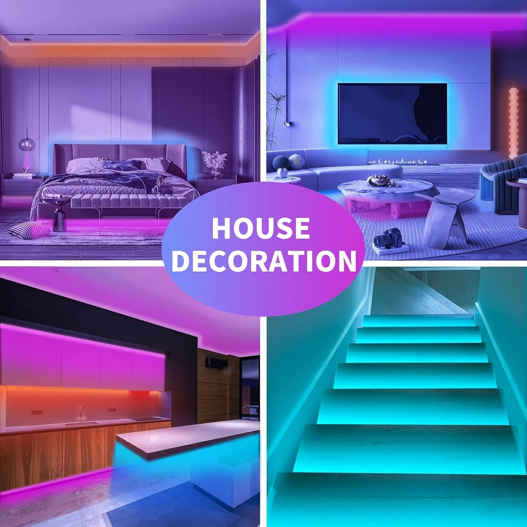 Tira LED RGB USB 5V con Control Remoto para Decoración de Habitación y TV