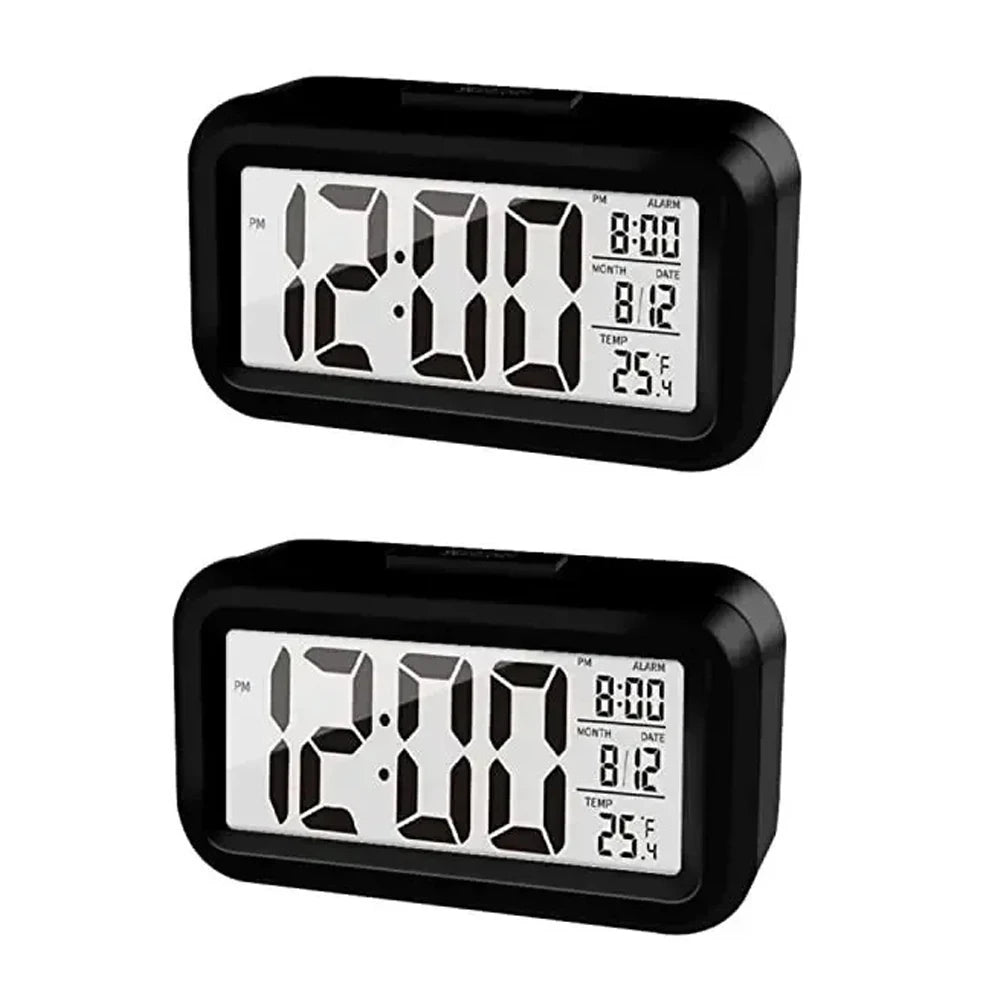 Reloj Despertador Digital LED con Pantalla Grande, Calendario y Temperatura