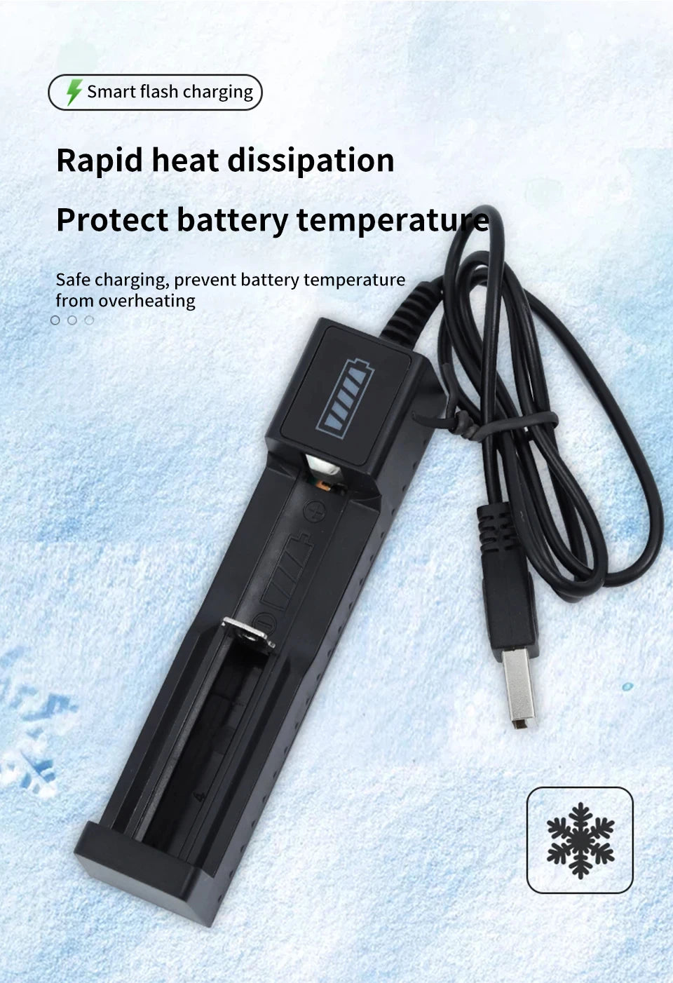 Cargador de Baterías 18650 USB - 1, 2 o 4 Ranuras con Indicador LED