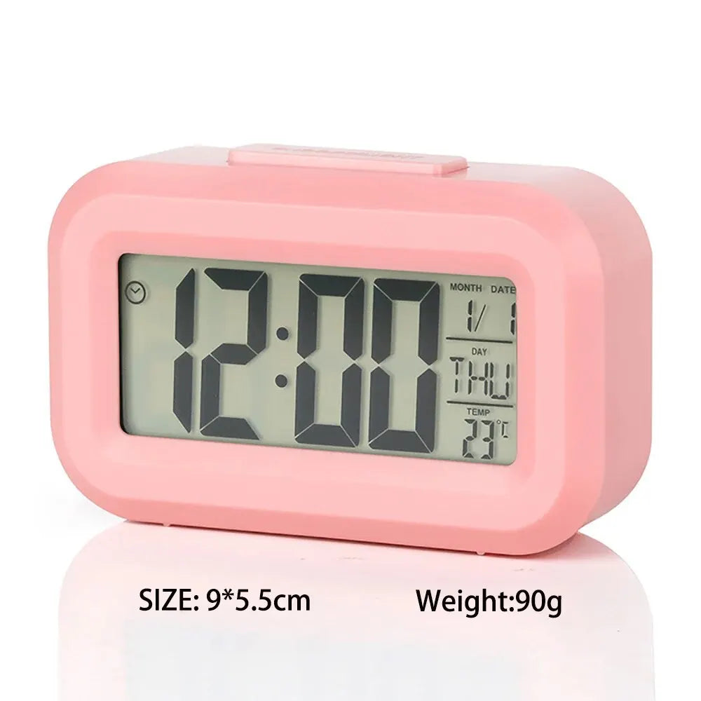 Reloj Despertador Digital LED con Pantalla Grande, Calendario y Temperatura