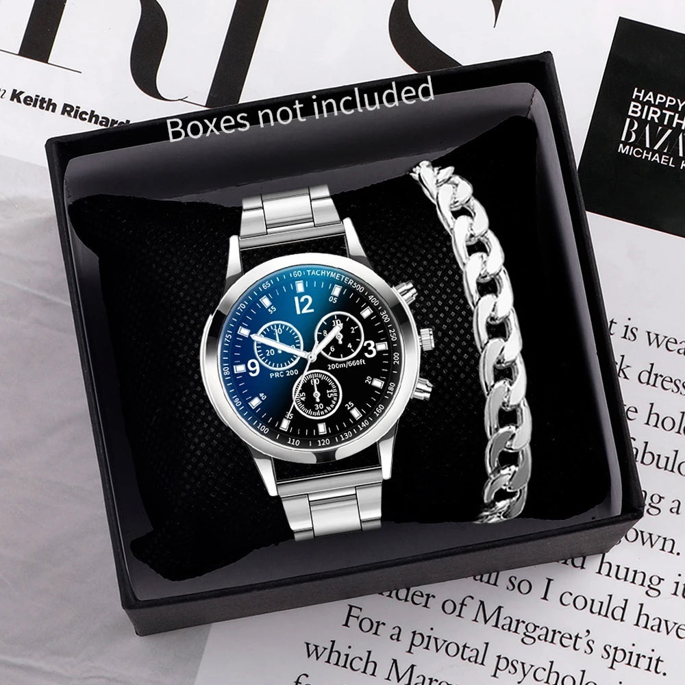 Reloj Yolako para Hombre con Pulsera - Set de Acero Inoxidable Elegante