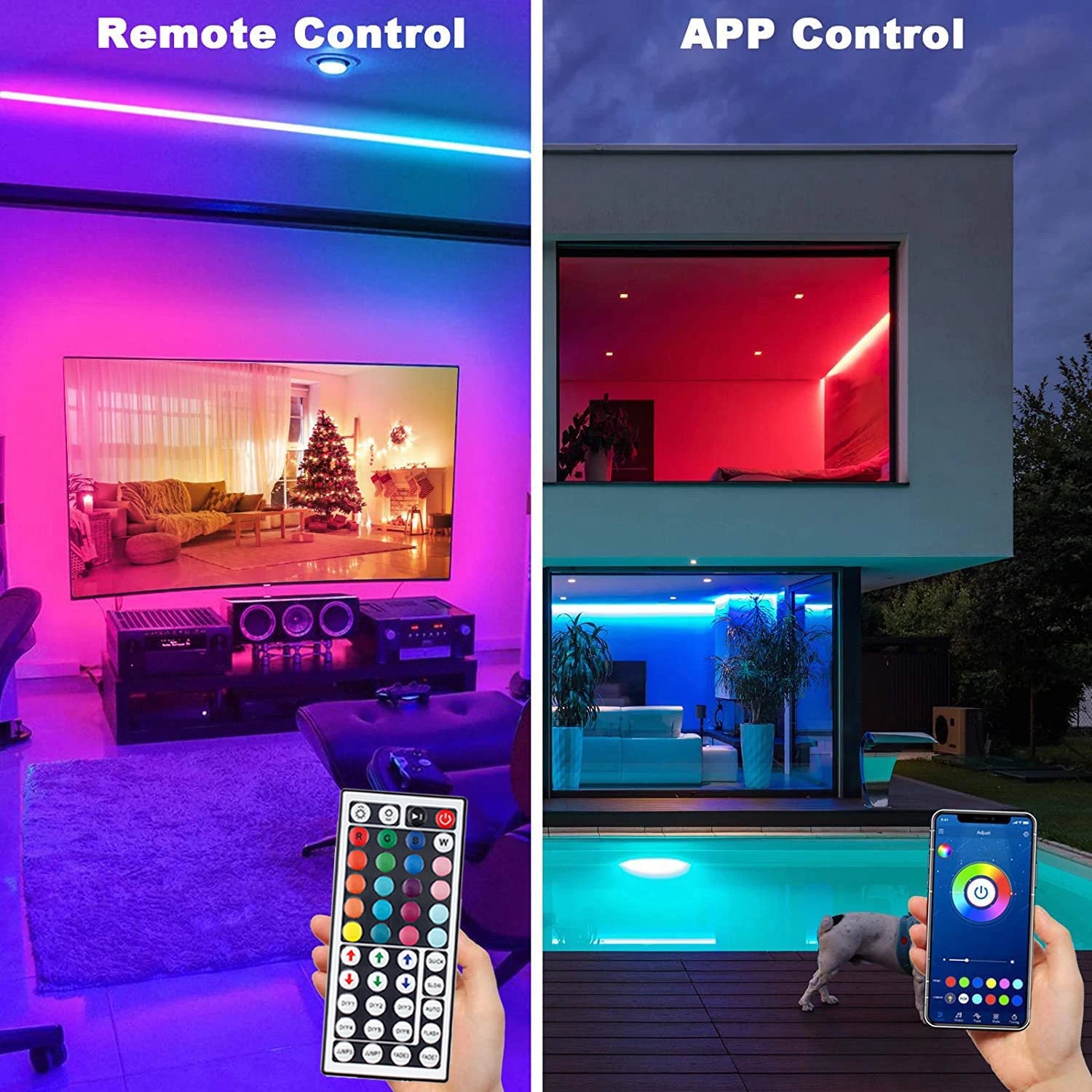 Tira LED RGB USB 5V con Control Remoto para Decoración de Habitación y TV