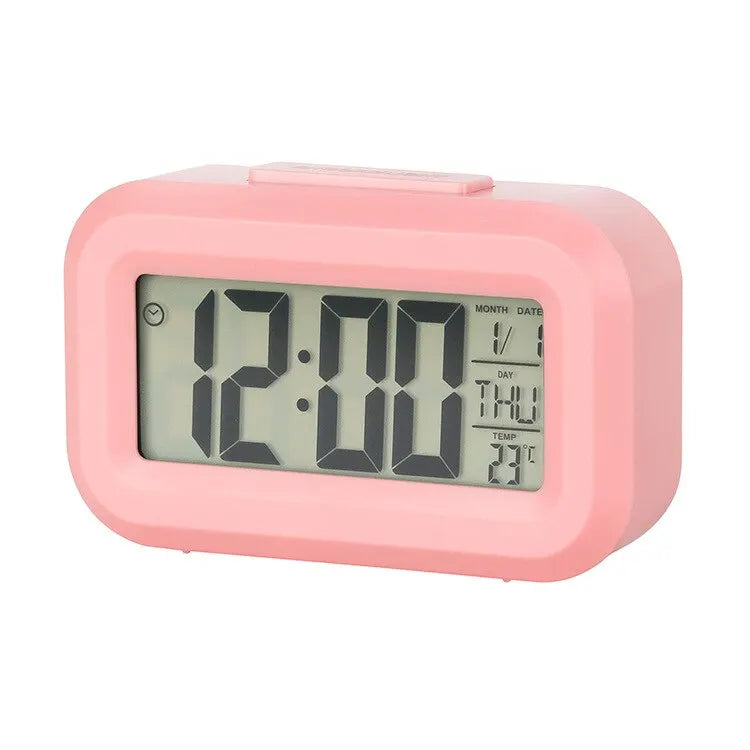 Reloj Despertador Digital LED con Pantalla Grande, Calendario y Temperatura