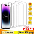 Vidrio Templado para iPhone (5 piezas) - Compatible con iPhone 6 al 17