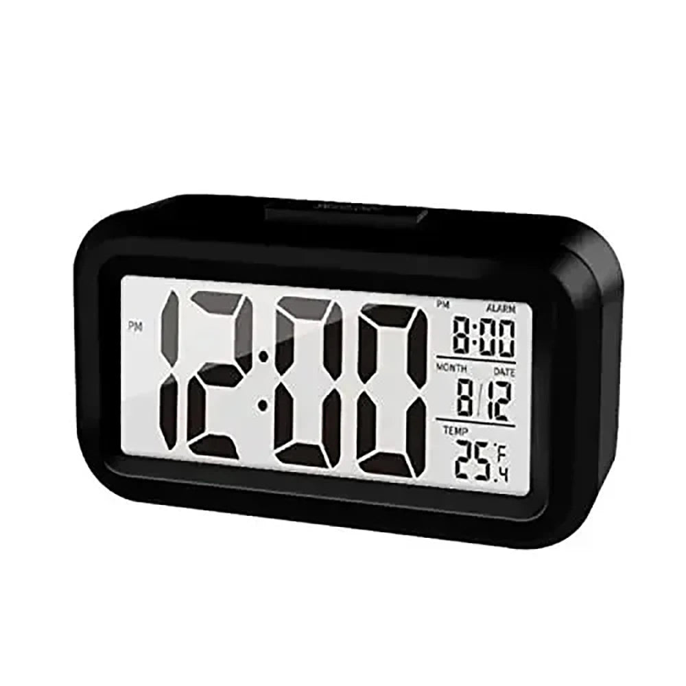 Reloj Despertador Digital LED con Pantalla Grande, Calendario y Temperatura