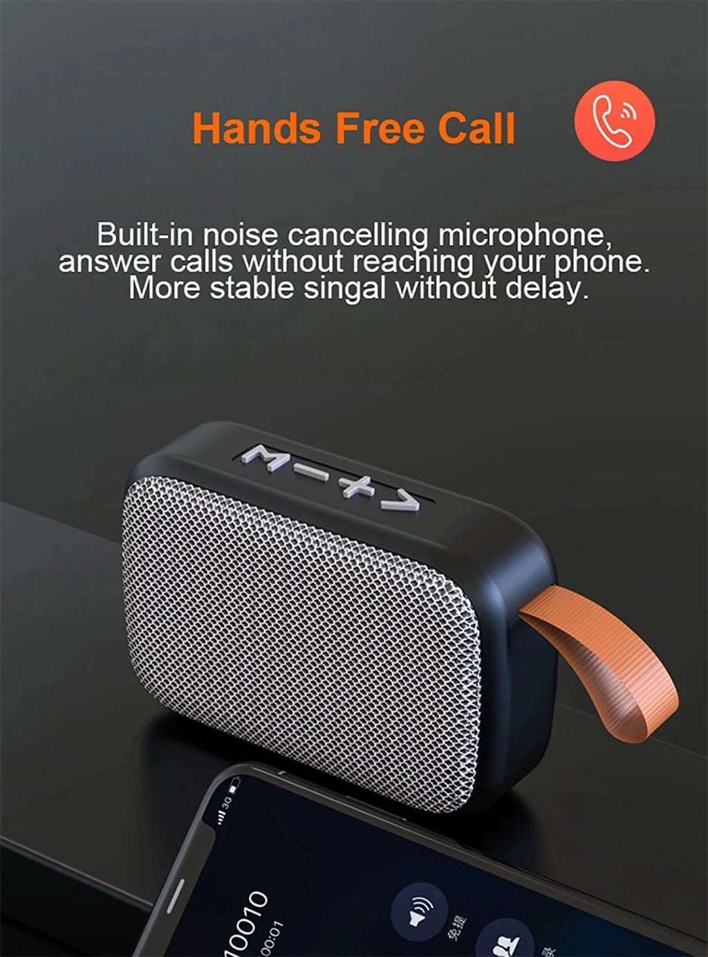 Bocina Bluetooth Portátil Inalámbrica con Sonido Estéreo 3D