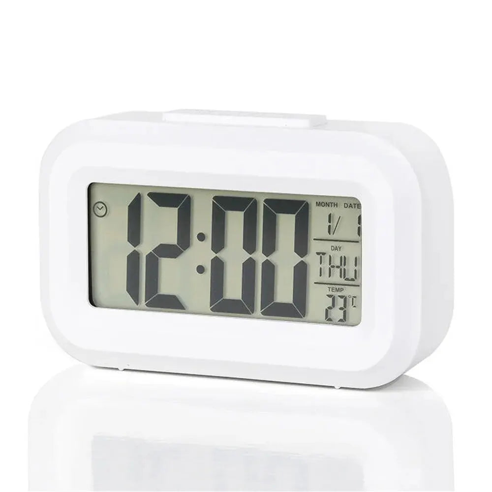 Reloj Despertador Digital LED con Pantalla Grande, Calendario y Temperatura