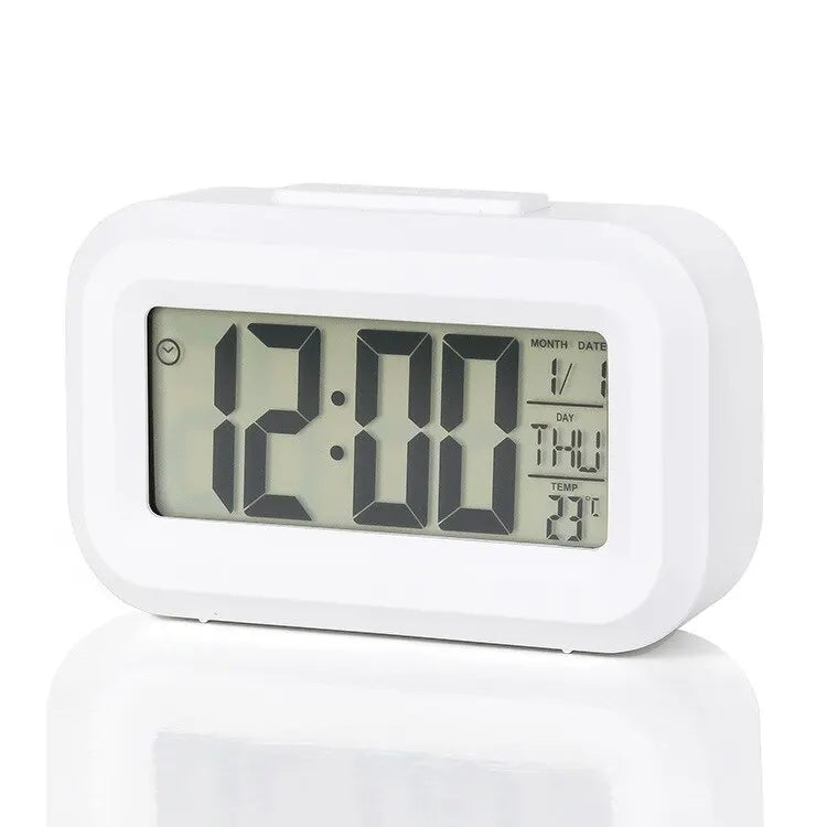 Reloj Despertador Digital LED con Pantalla Grande, Calendario y Temperatura