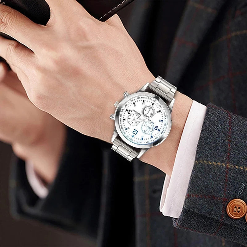 Reloj Yolako para Hombre con Pulsera - Set de Acero Inoxidable Elegante