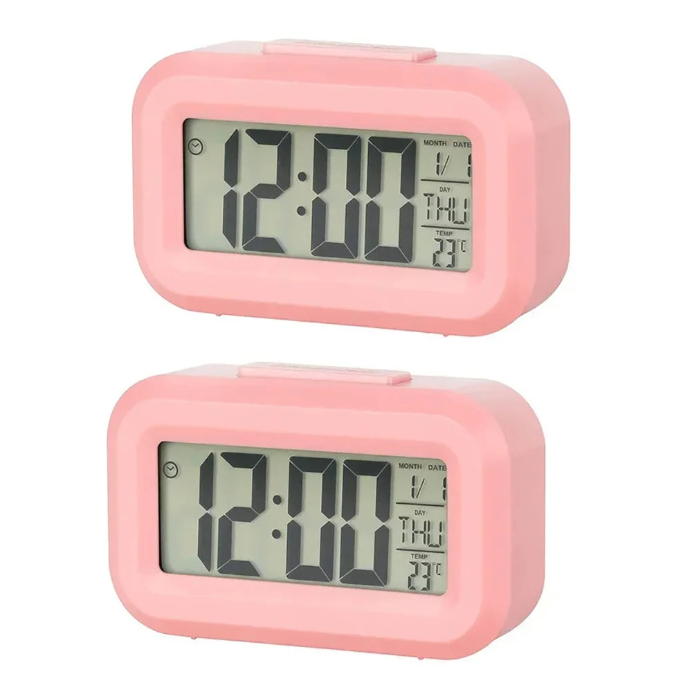 Reloj Despertador Digital LED con Pantalla Grande, Calendario y Temperatura