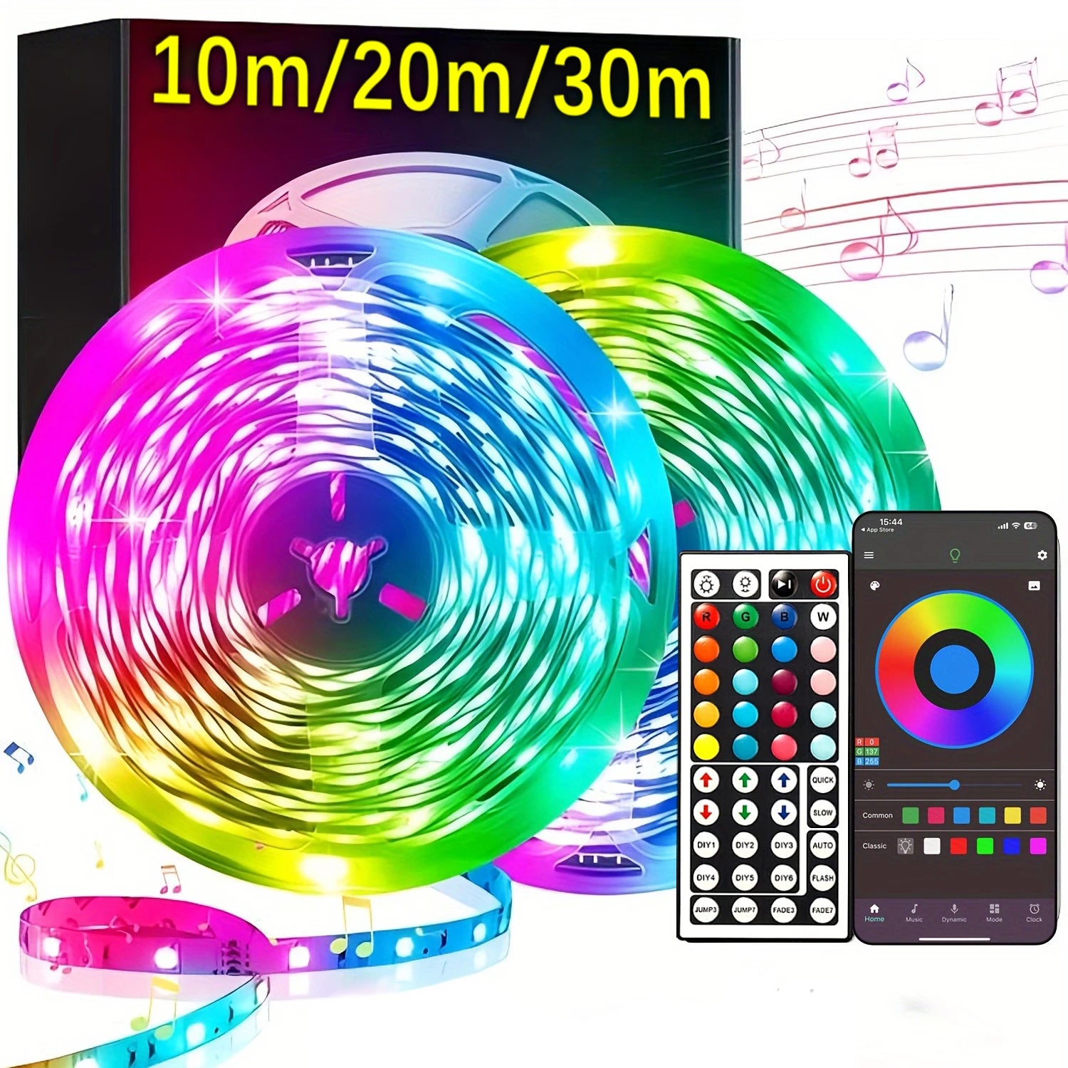 Tira LED RGB USB 5V con Control Remoto para Decoración de Habitación y TV