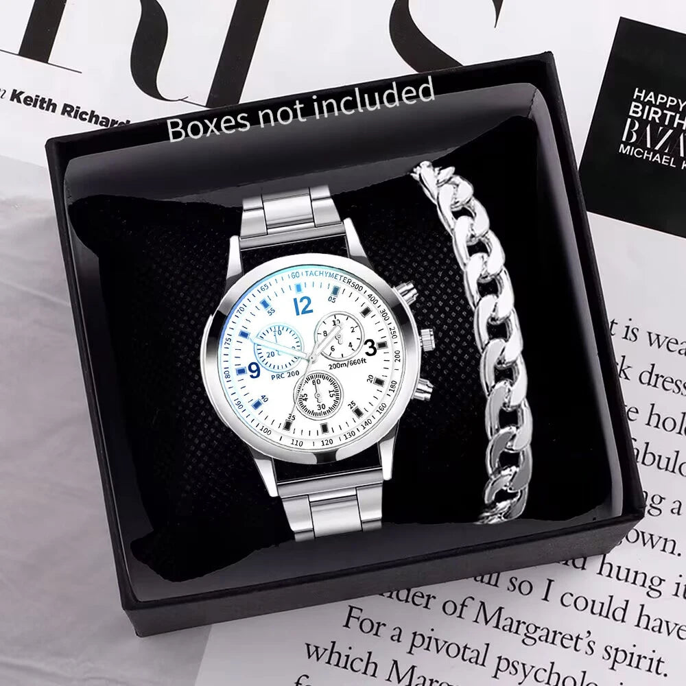 Reloj Yolako para Hombre con Pulsera - Set de Acero Inoxidable Elegante