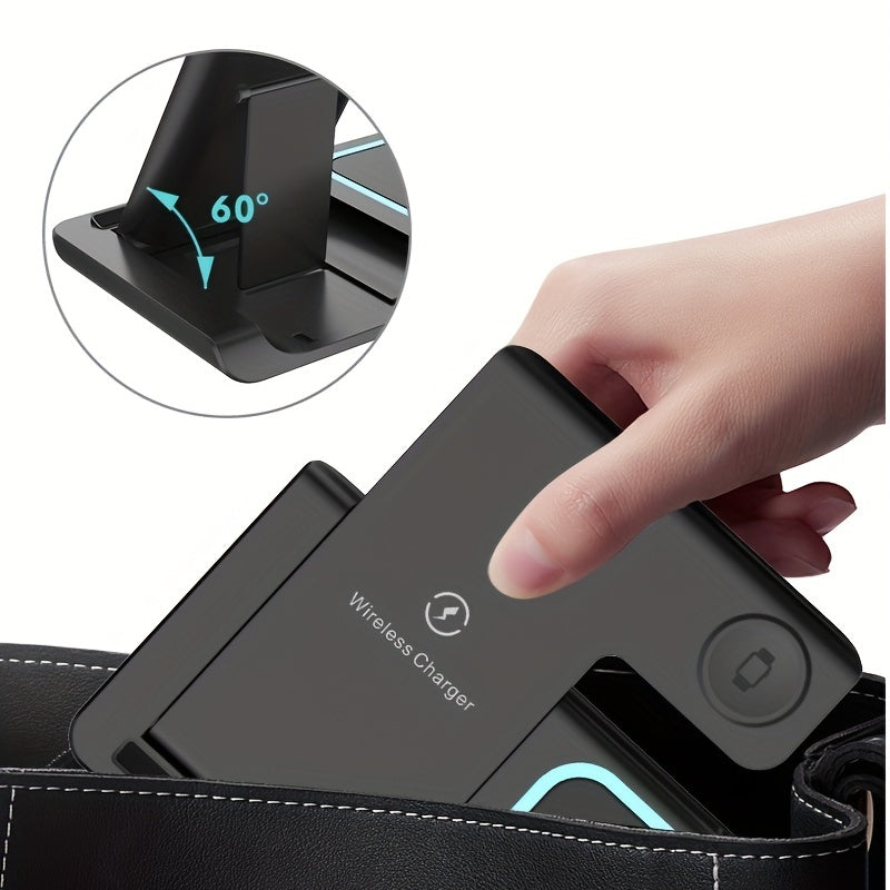 Estación de Carga Inalámbrica 3 en 1 para iPhone, Apple Watch y AirPods
